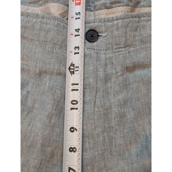 Claiborne Men's 44 Linen-Cotton 75/25 Blend Cargo Shorts Light Blue Flat front - Picture 5 of 7